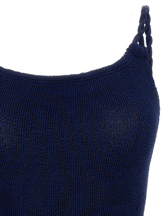 Blue Polyamide One-Piece Swimsuit