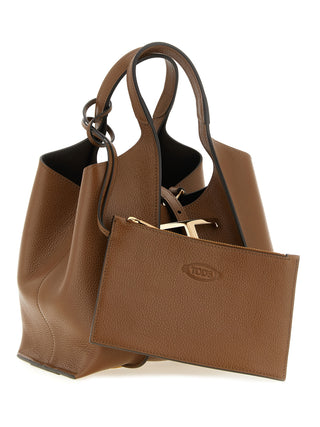 Bolso de mano marrón de becerro