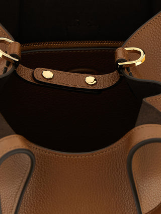 Bolso de mano marrón de becerro