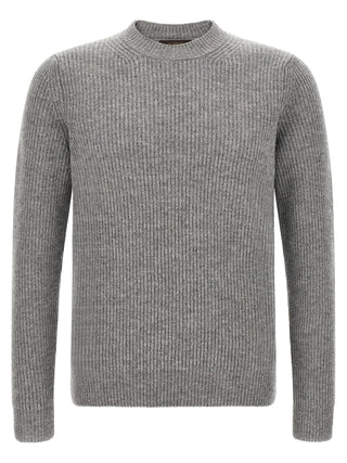 Gray Virgin Wool Cardigan