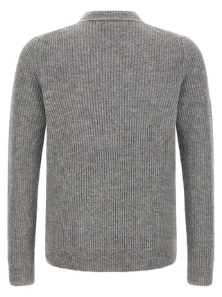 Gray Virgin Wool Cardigan