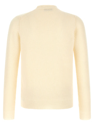 White Virgin Wool Cardigan