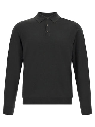 Bicolor Virgin Wool Polo Shirt