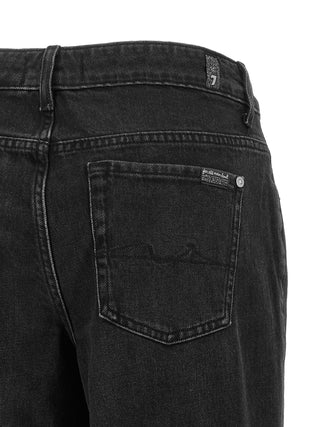 Black Cotton Flared Jeans