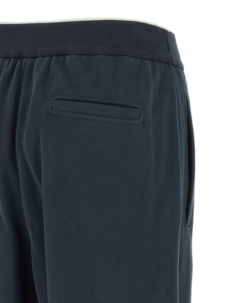 Blue Cotton Joggers (Workout Pants)
