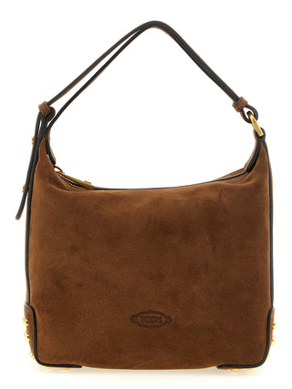 Brown Calfskin Shoulder Bag