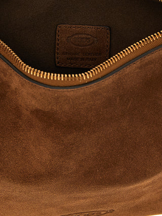 Bolso de hombro marrón de becerro