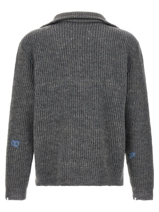 Gray Linen Cardigan