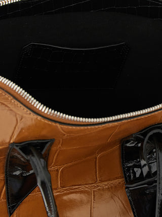 Bolso de mano Bos Taurus de cuero de becerro marrón