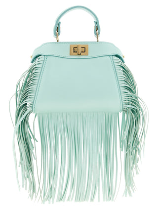 Bicolor Lamb Leather Handbag