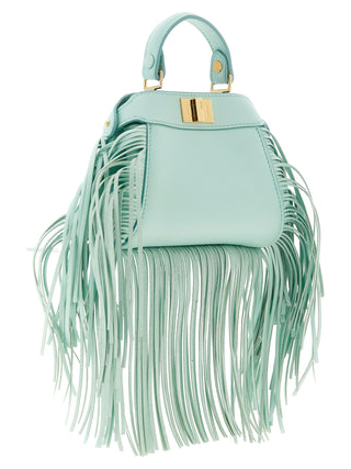 Bicolor Lamb Leather Handbag