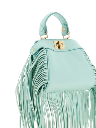 Bicolor Lamb Leather Handbag