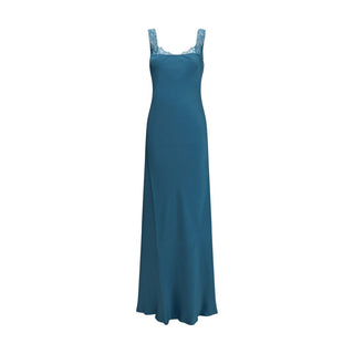 Blue Acetate Casual Dress
