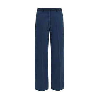 Blue Cotton Chino Pants