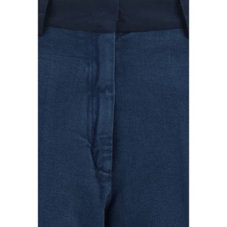 Blue Cotton Chino Pants