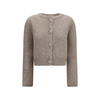 Beige Silk Cardigan
