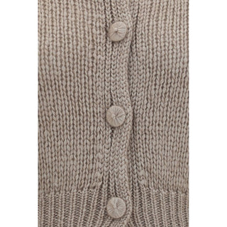 Beige Silk Cardigan