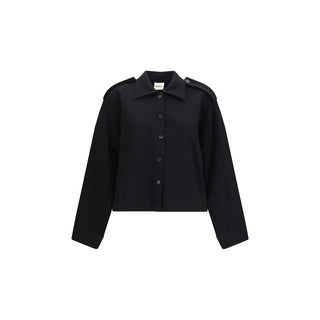 Camisa negra de acetato