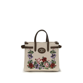 Beige Linen Handbag