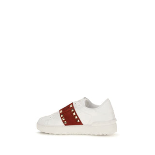 White Calf Leather Bos Taurus Low Top Sneakers
