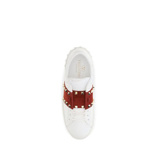 White Calf Leather Bos Taurus Low Top Sneakers