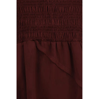 Bordeaux Acetate Casual Dress