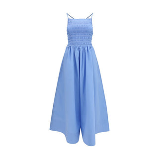Blue Cotton Casual Dress