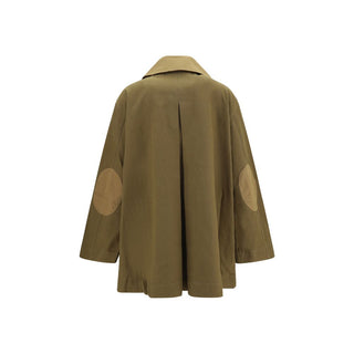 Chaqueta bicolor de algodón de largo completo