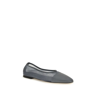 Gray Calf Leather Bos Taurus Ballet Flats
