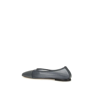 Gray Calf Leather Bos Taurus Ballet Flats