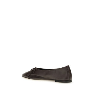Brown Calf Leather Bos Taurus Ballet Flats