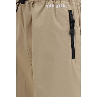 Pantalones deportivos beige de algodón