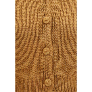 Brown Silk Cardigan