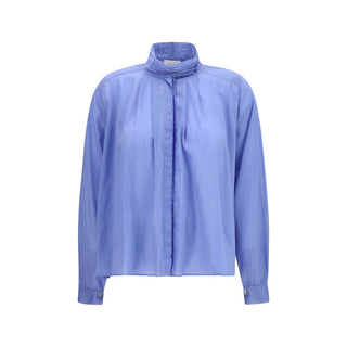 Blue Cotton Blouse