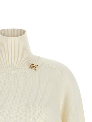 White Virgin Wool Cardigan