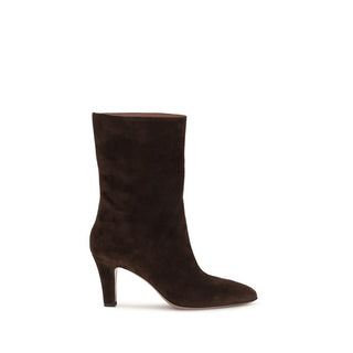 Brown Suede Leather Ankle Boots