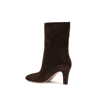 Brown Suede Leather Ankle Boots