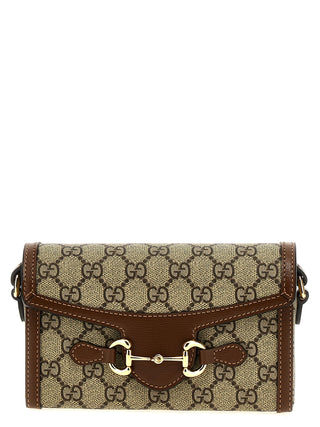 Bolso bandolera marrón de polietileno