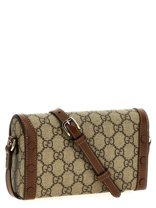 Bolso bandolera marrón de polietileno