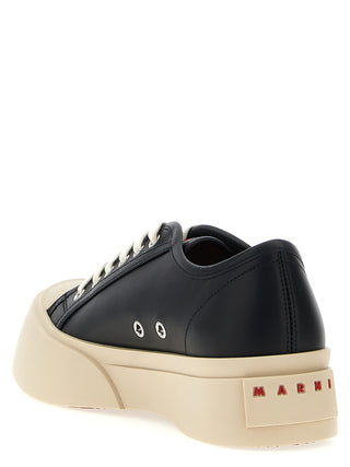 Black Calfskin Low Top Sneakers
