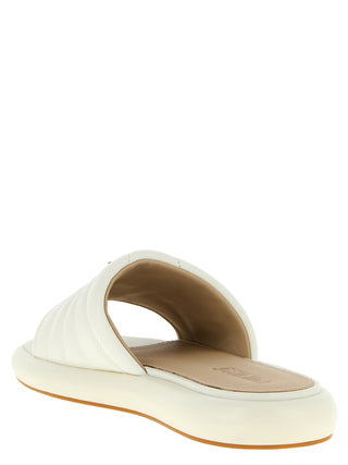 Sandalias blancas de piel de cordero