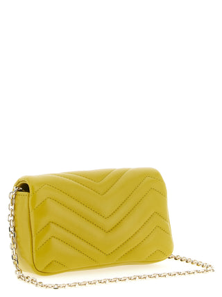 Bicolor Lamb Leather Shoulder Bag