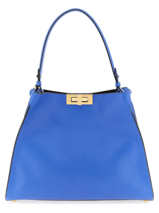Bolso azul de piel de becerro