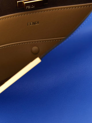 Bolso azul de piel de becerro