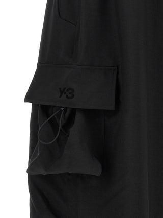 Black Polyester Cargo Pants