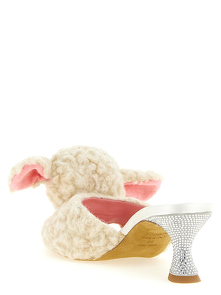 White Virgin Wool Mules