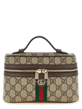 Beige Polyethylene Crossbody Bag