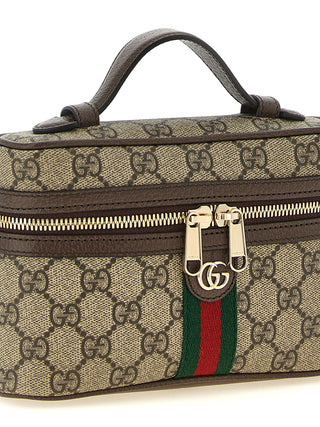 Beige Polyethylene Crossbody Bag