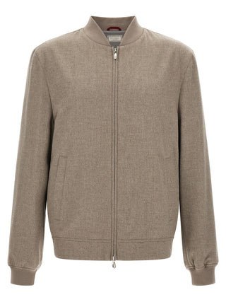 Gray Cashmere Bomber