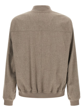 Gray Cashmere Bomber